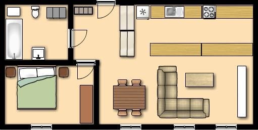 2 rooms apartment