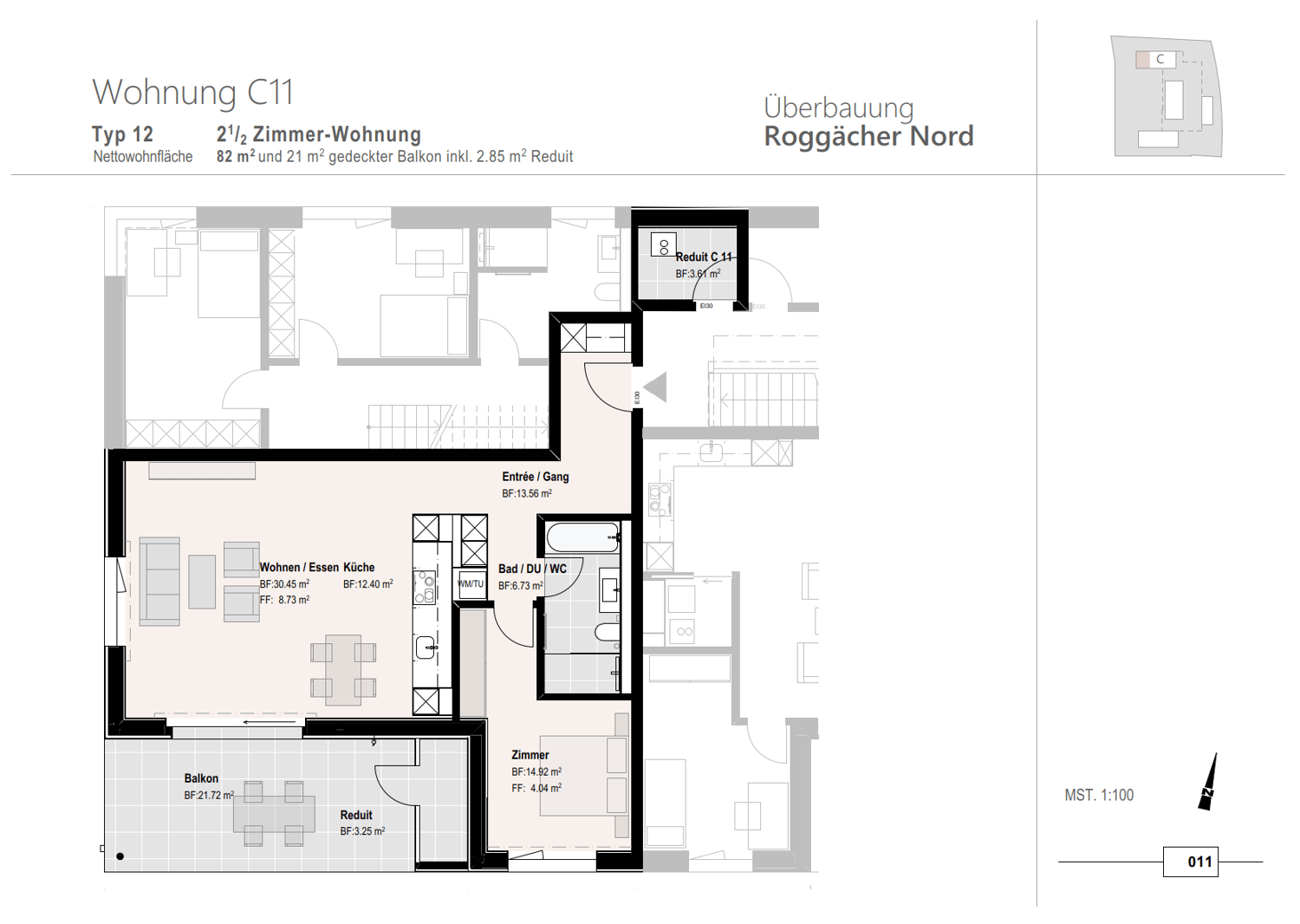 2 ½ rooms apartment