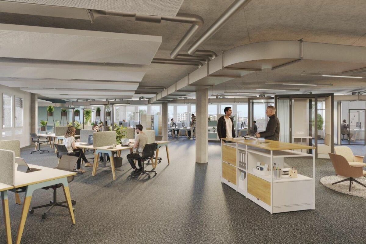 2600m² office