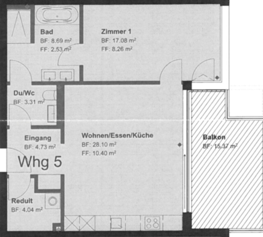 2 ½ rooms apartment