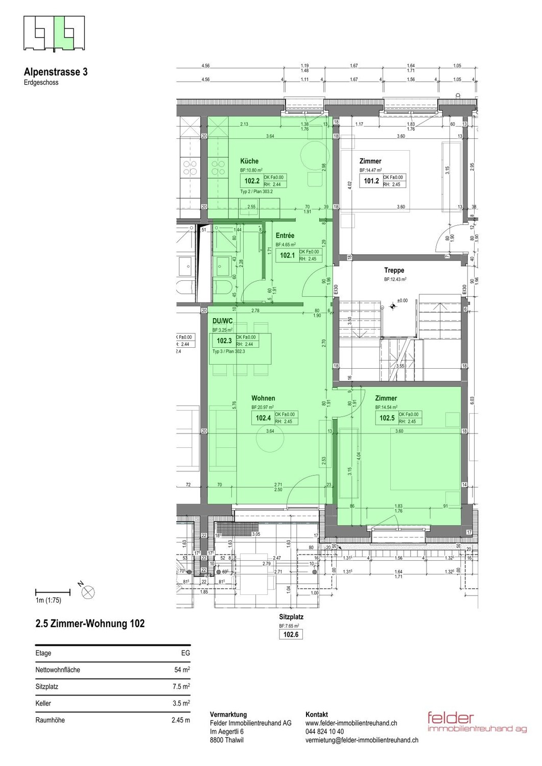 Appartamento di 2 ½ locali
