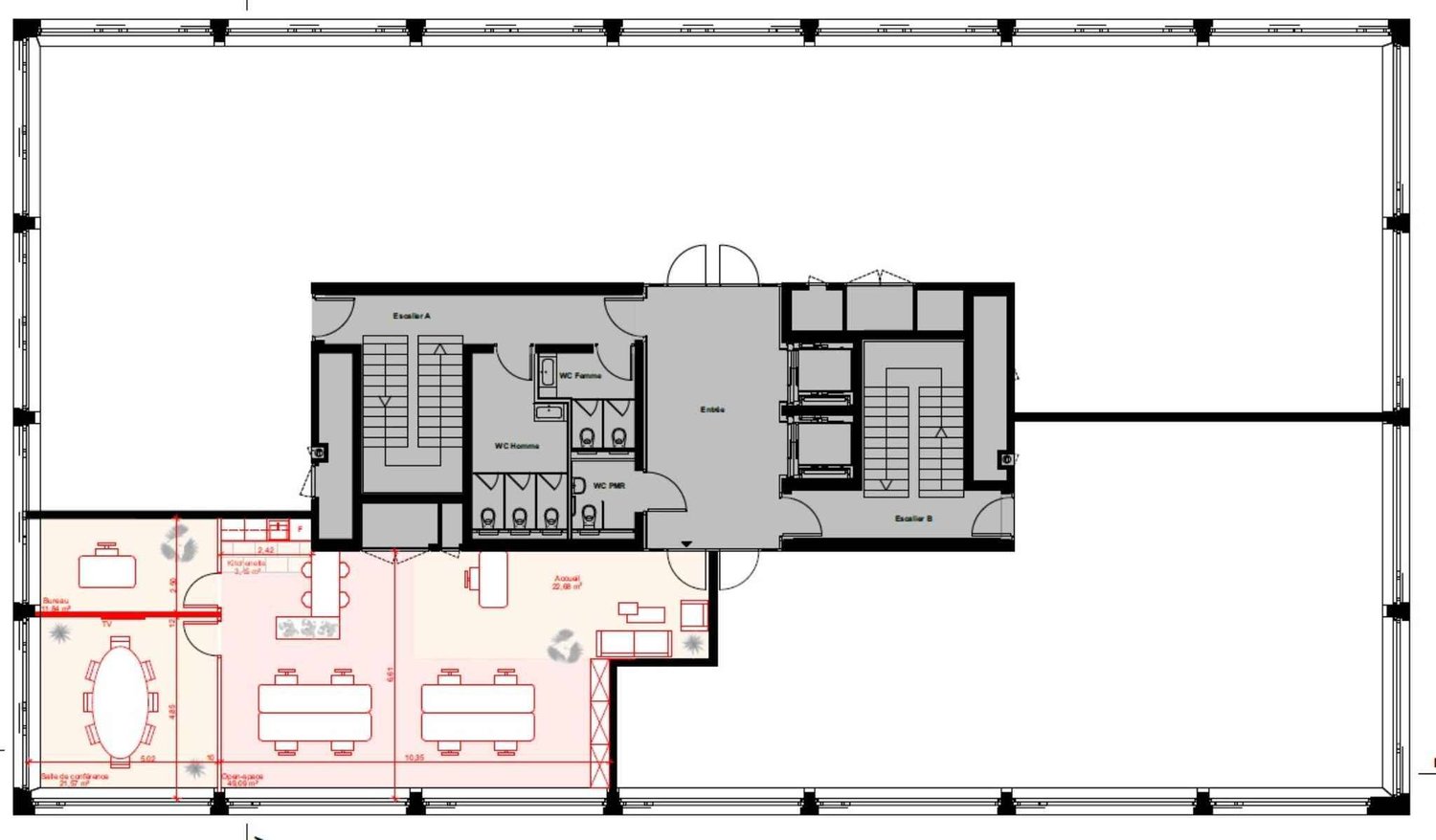 ufficio di 116m²