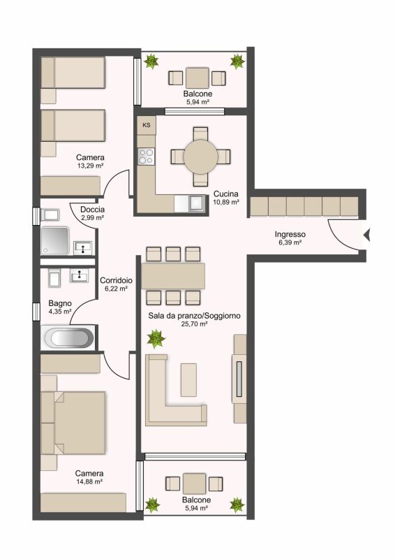 3 ½ rooms apartment, foto 1 di 9