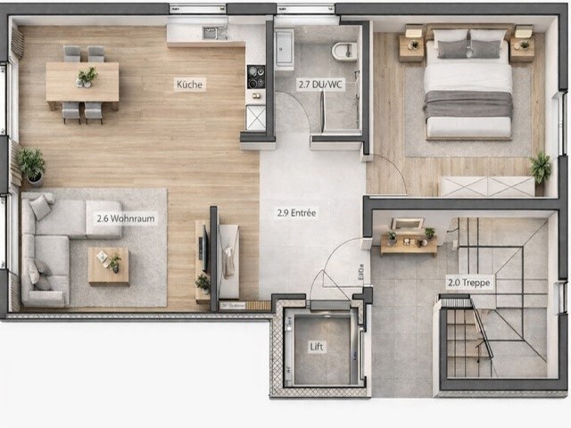 Appartamento di 2 ½ locali, foto 3 di 7
