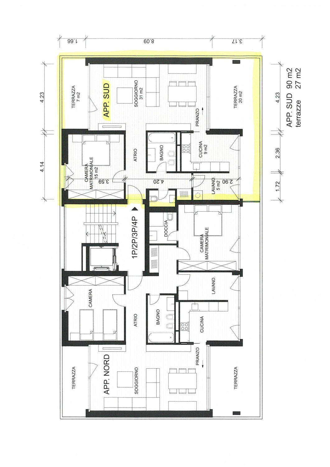 3 rooms apartment, foto 6 di 6