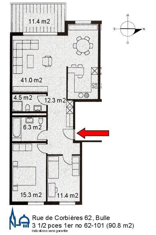 Appartamento di 3 ½ locali, foto 10 di 10