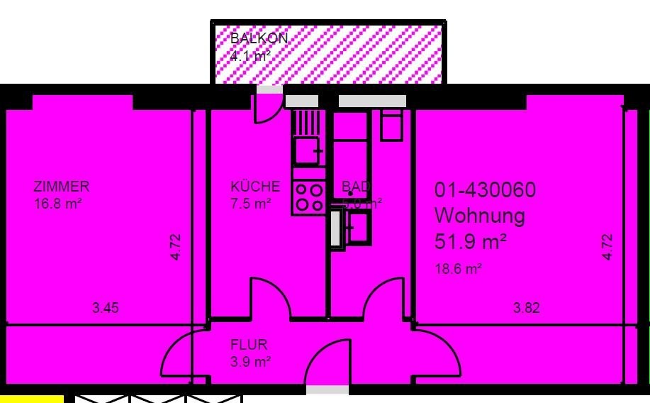Appartamento di 2 camere, foto 5 di 5