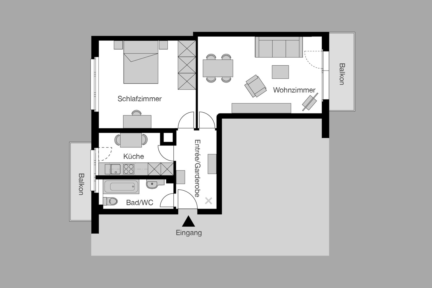 Appartamento ammobiliato di 2 ½ locali, foto 10 di 10
