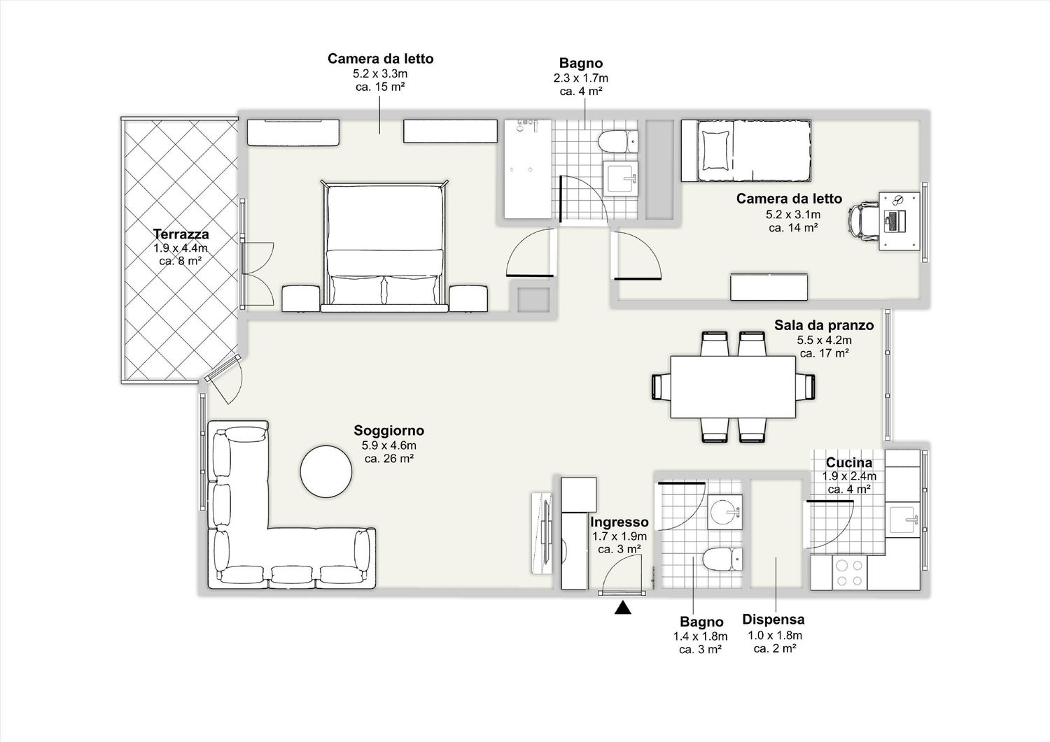 3 ½ Zimmer-Wohnung