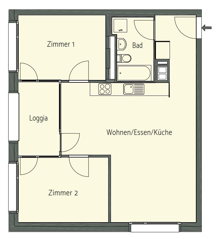 Appartamento di 2 ½ locali, foto 6 di 6