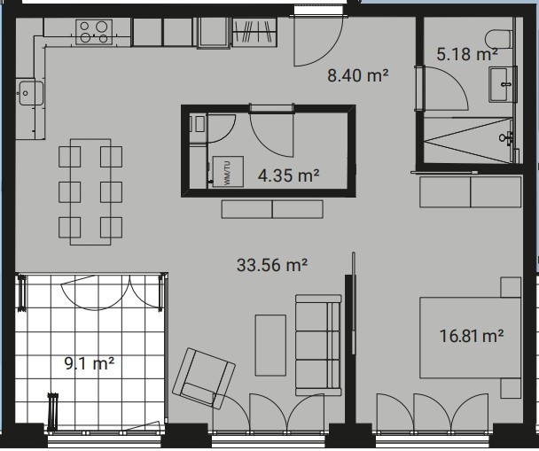 Appartamento di 2 ½ locali, foto 6 di 9