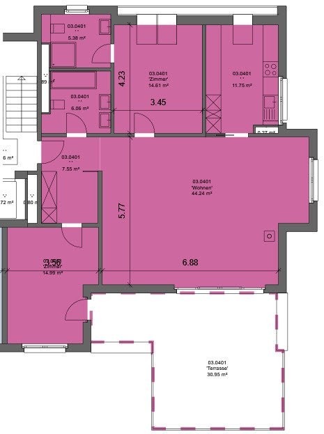 appartamento attico di 3 ½ locali