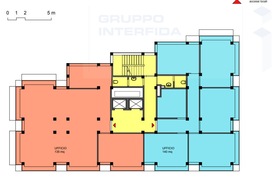 140m² bureau