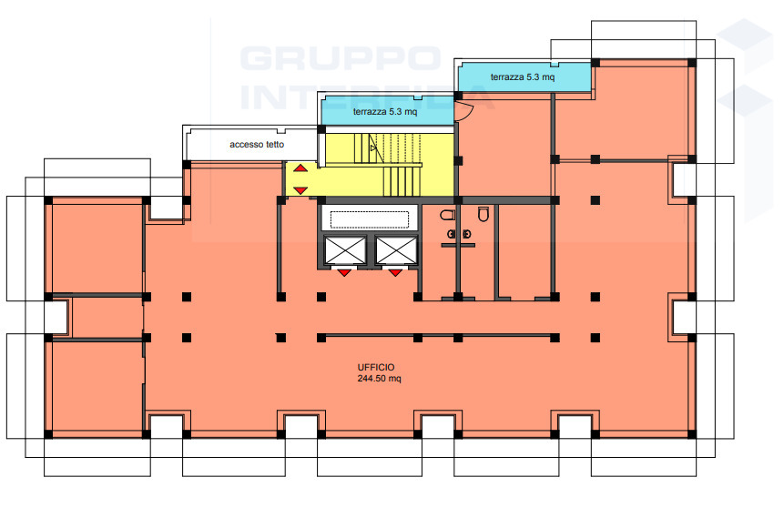 140m² bureau