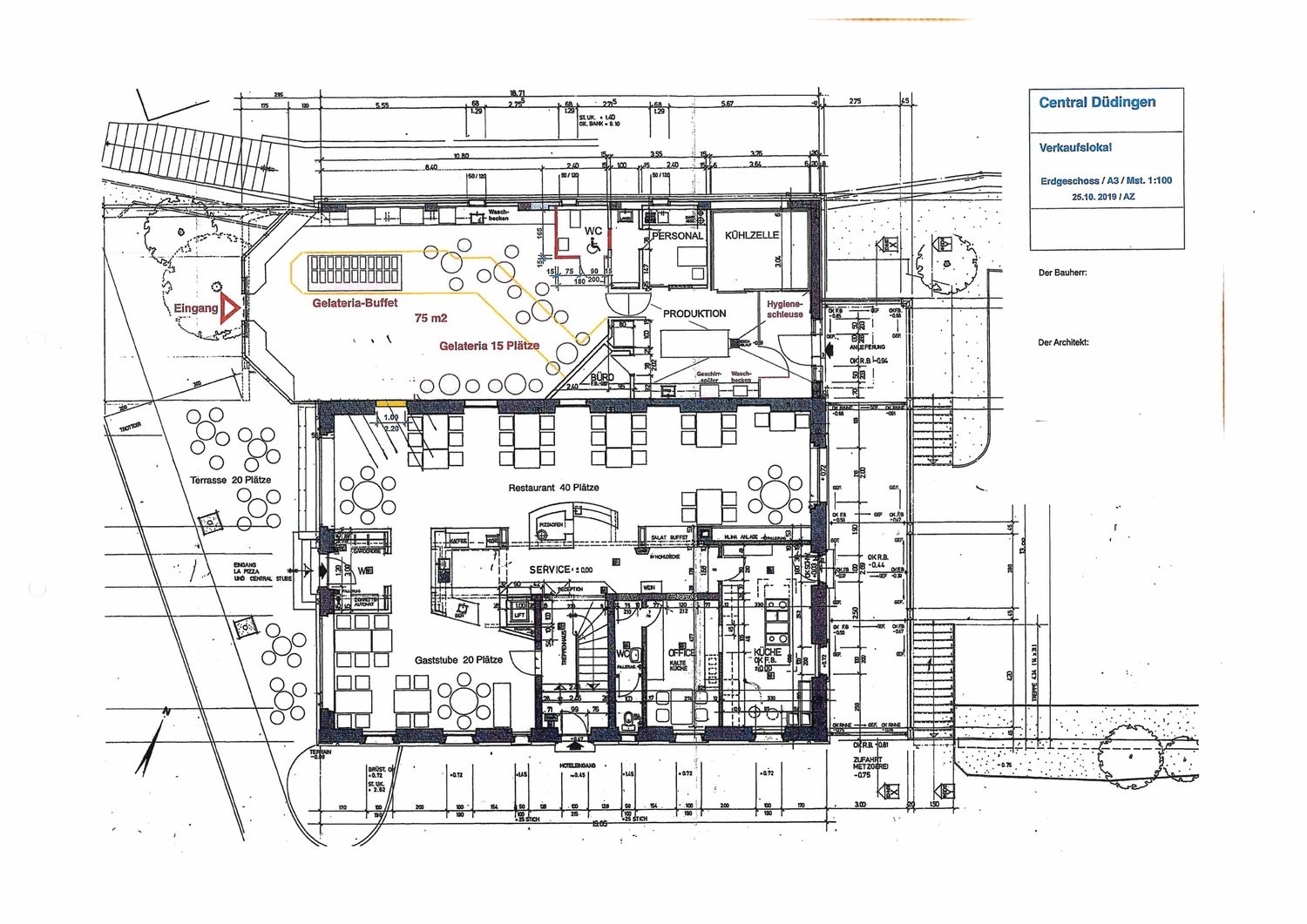 negozio di 90m²