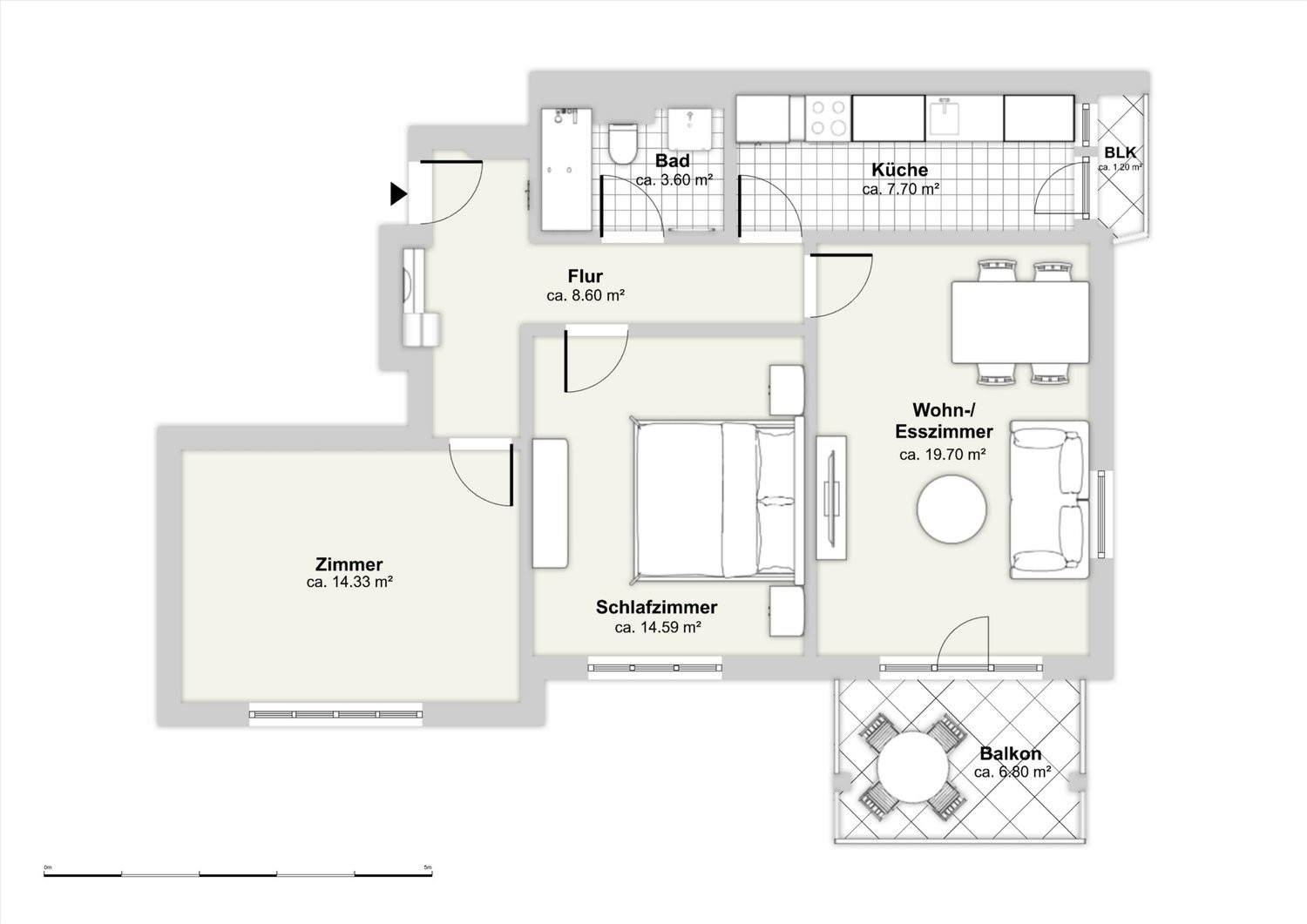Appartamento di 3 locali