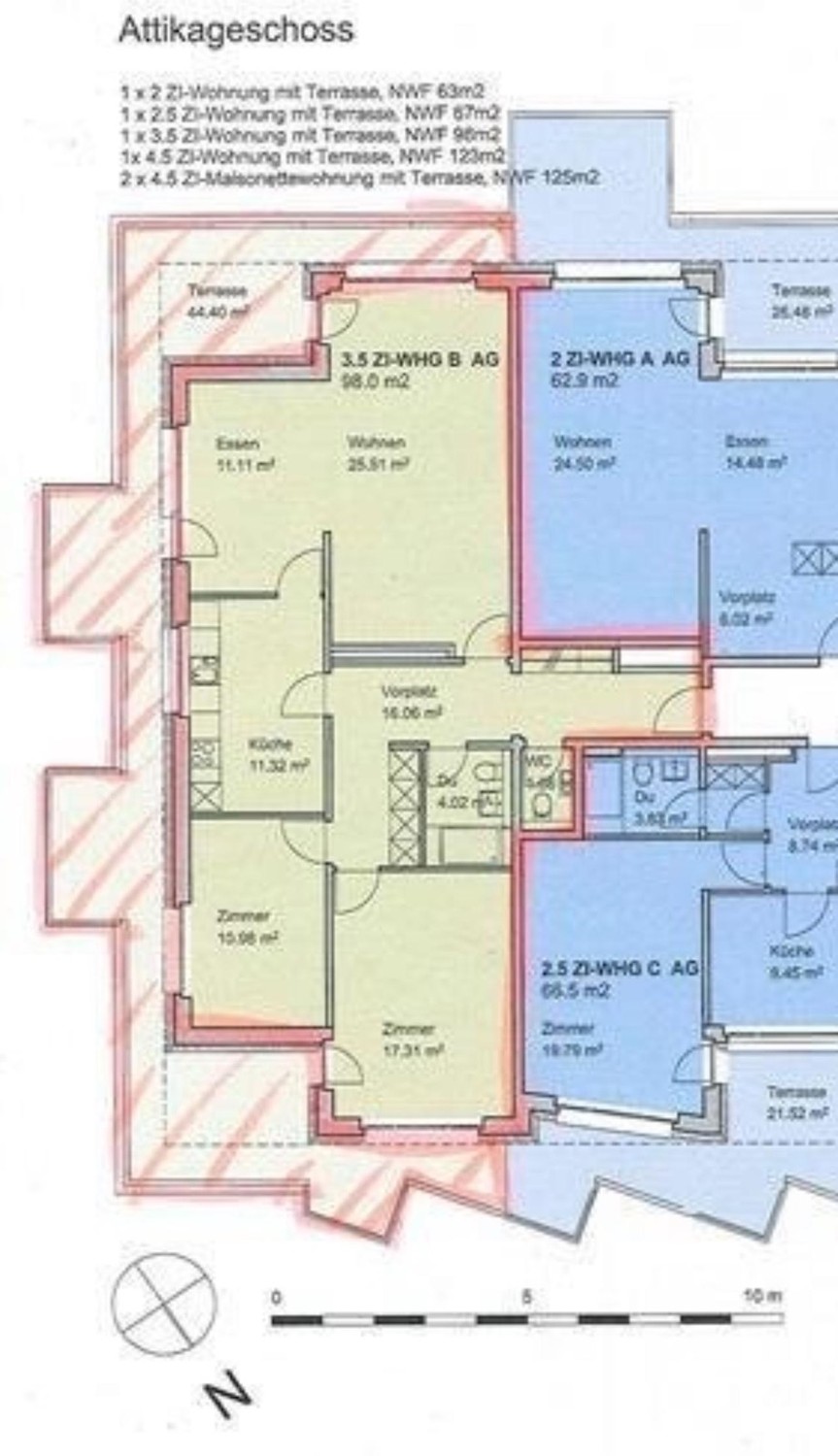 appartamento attico di 3 ½ locali