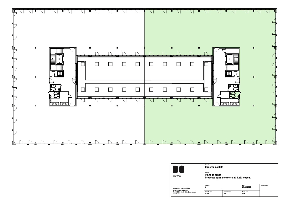 1223m² office