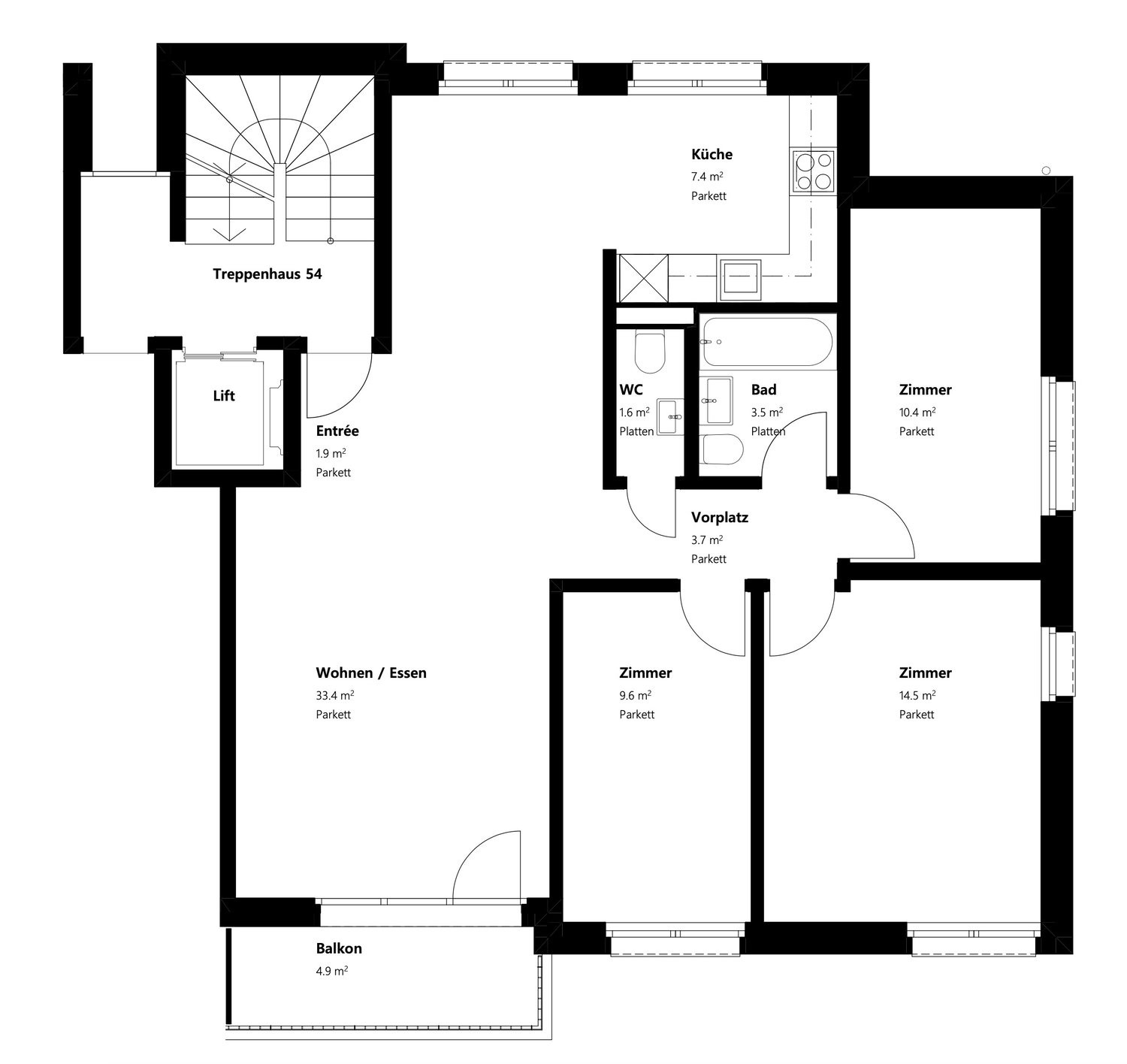 Appartamento arredato di 4 ½ locali, foto 8 di 8