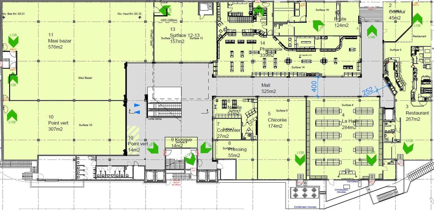 284m² centro commerciale
