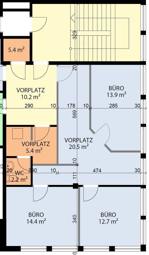 67m² ufficio, foto 2 di 2