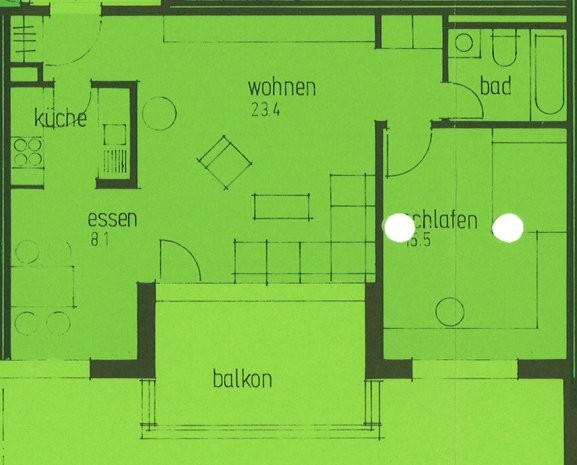 2 ½ rooms apartment