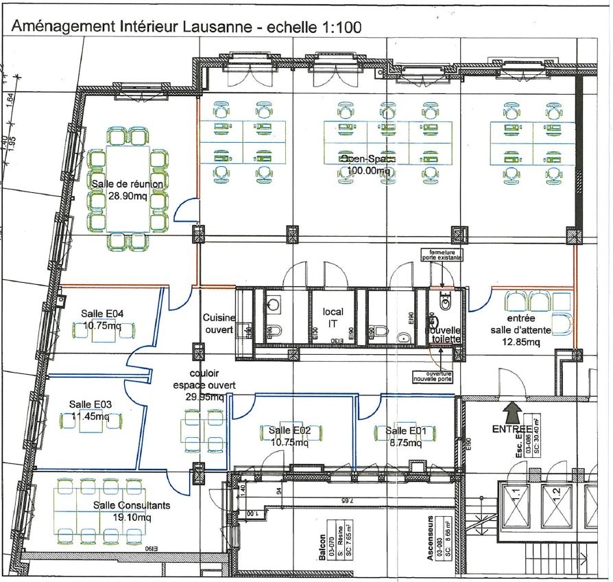ufficio di 250m², foto 9 di 9