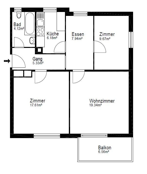 Appartamento di 3 ½ locali, foto 6 di 6