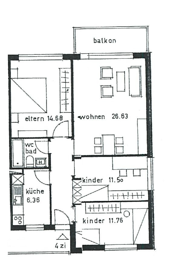 4 rooms apartment