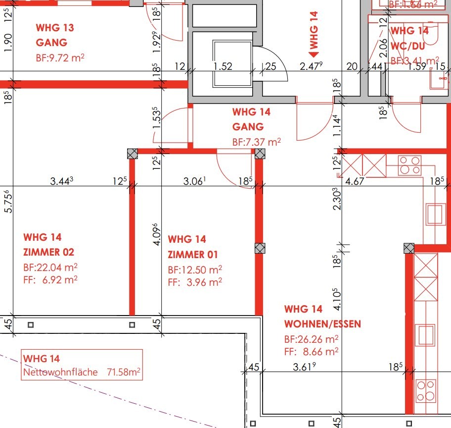 Appartement de 3 ½ pièces
