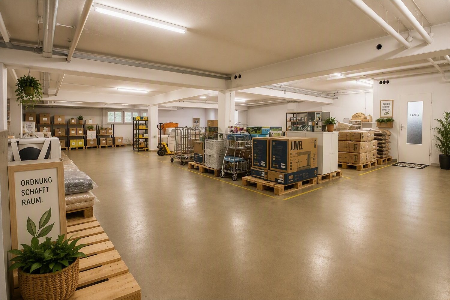 430m² storage room