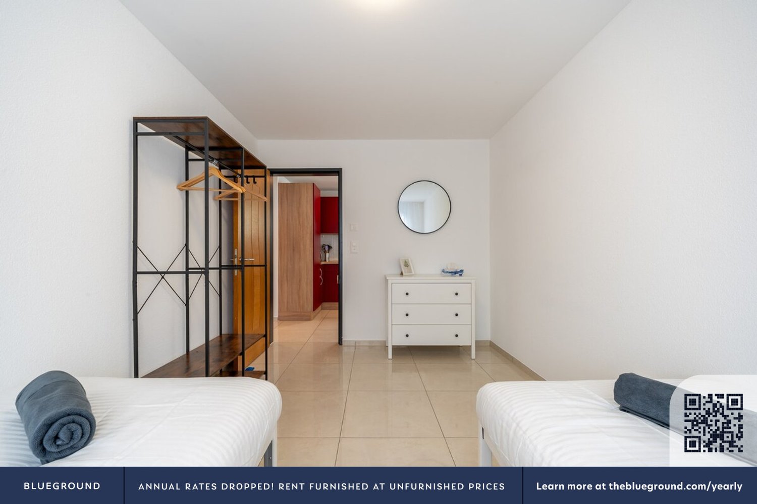 3 rooms furnished flat