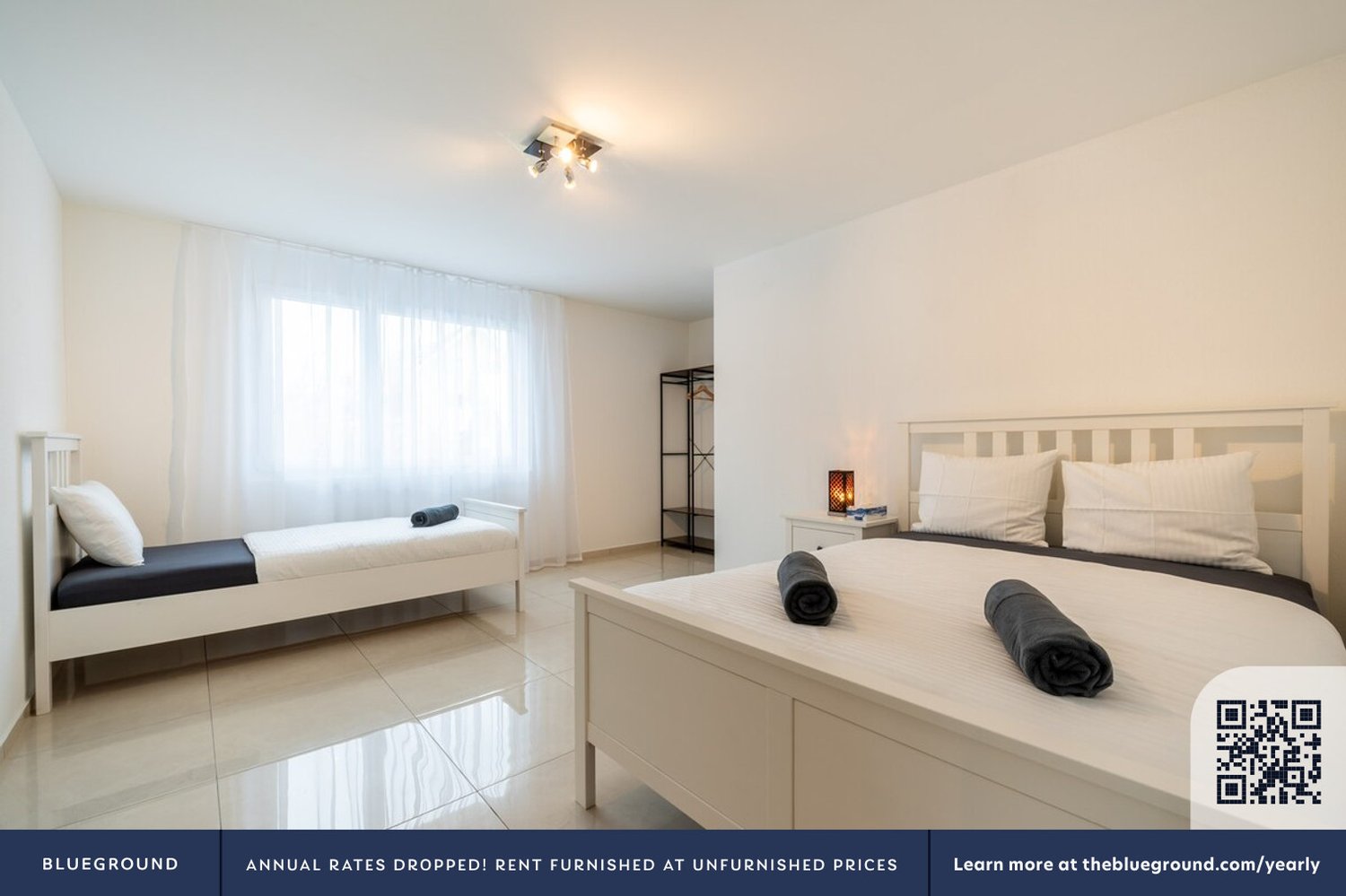 3 rooms furnished flat