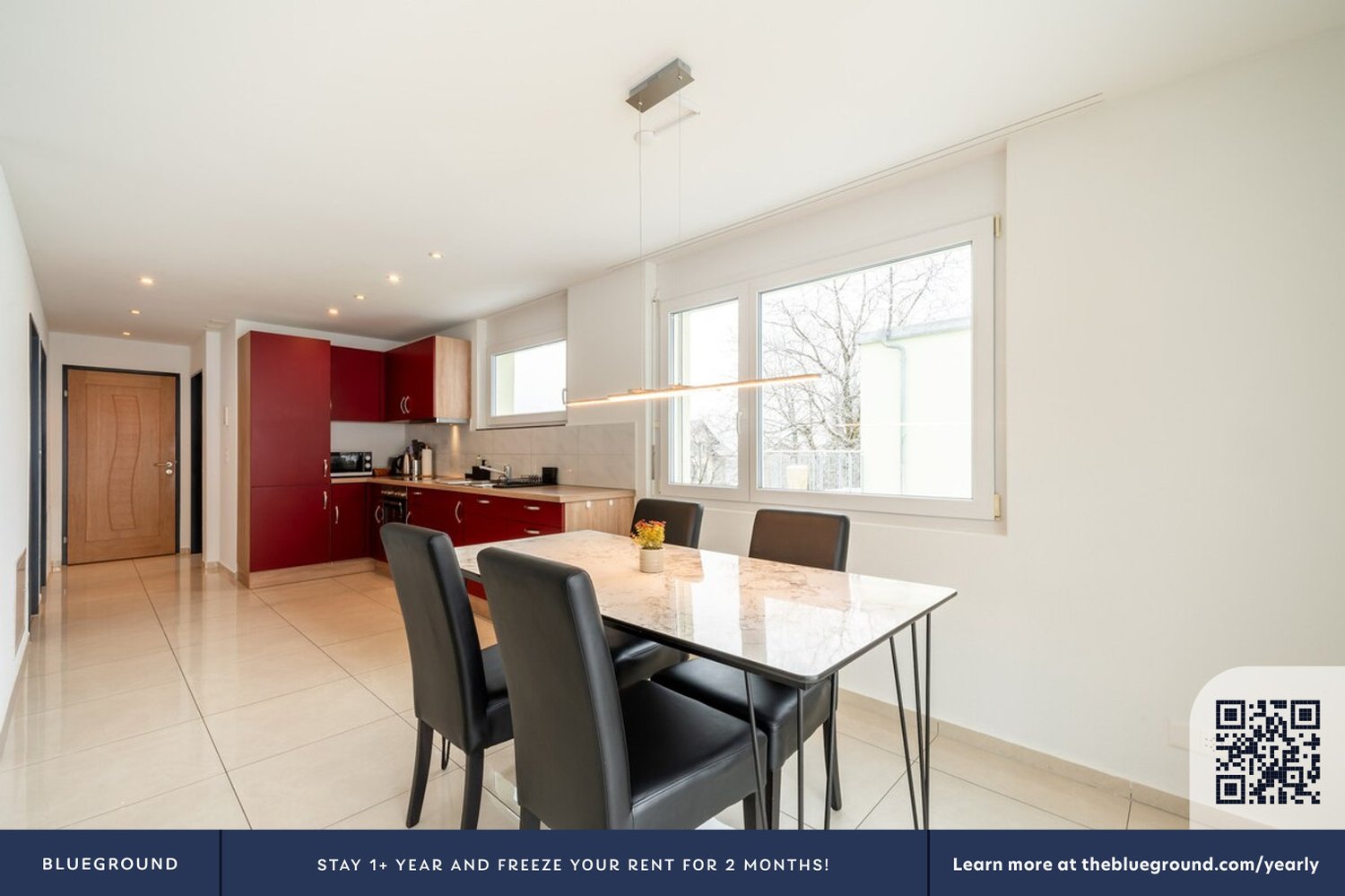 3 rooms furnished flat