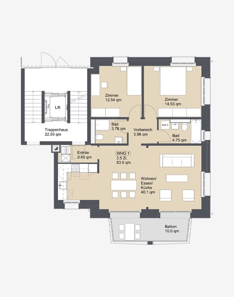 Appartamento di 3 ½ locali, foto 2 di 5