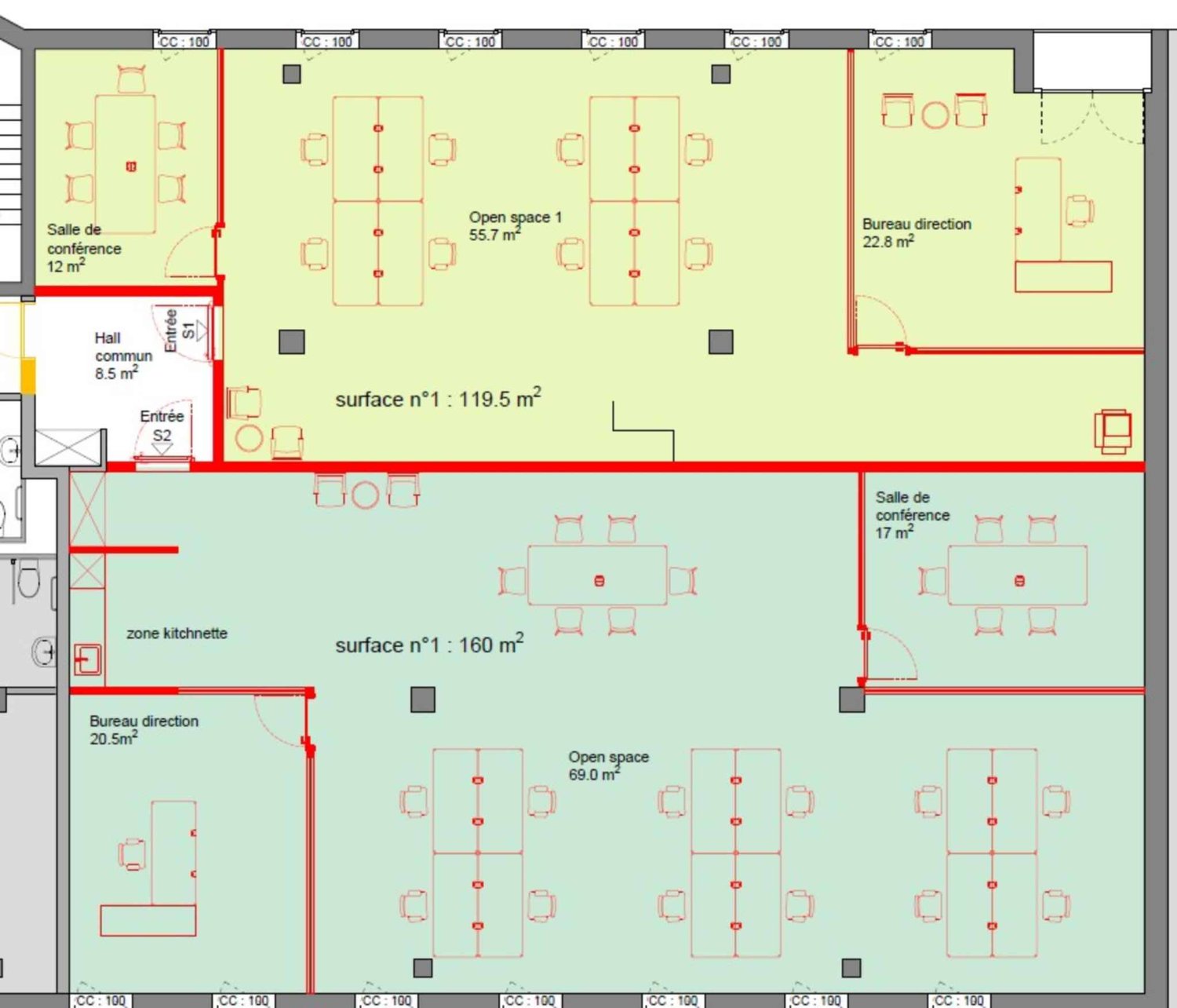 ufficio di 160m², foto 1 di 10