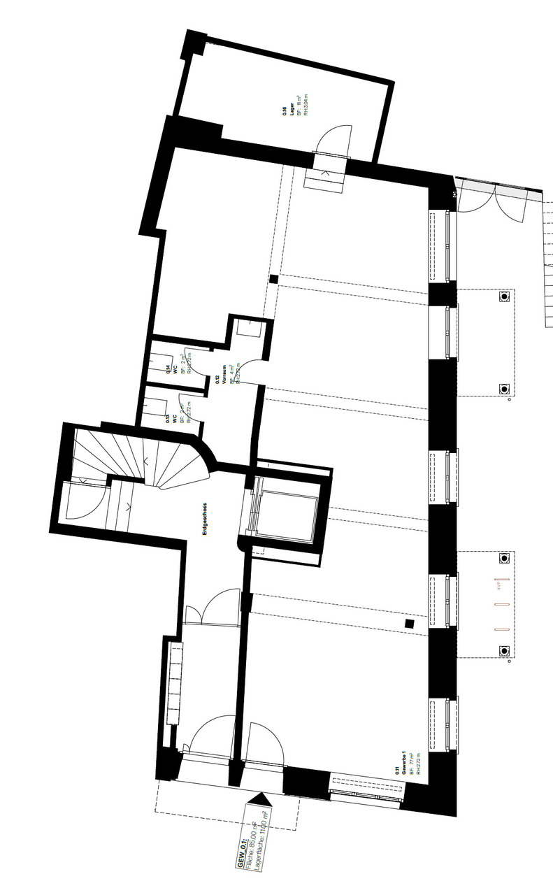 Negozio di 85m²