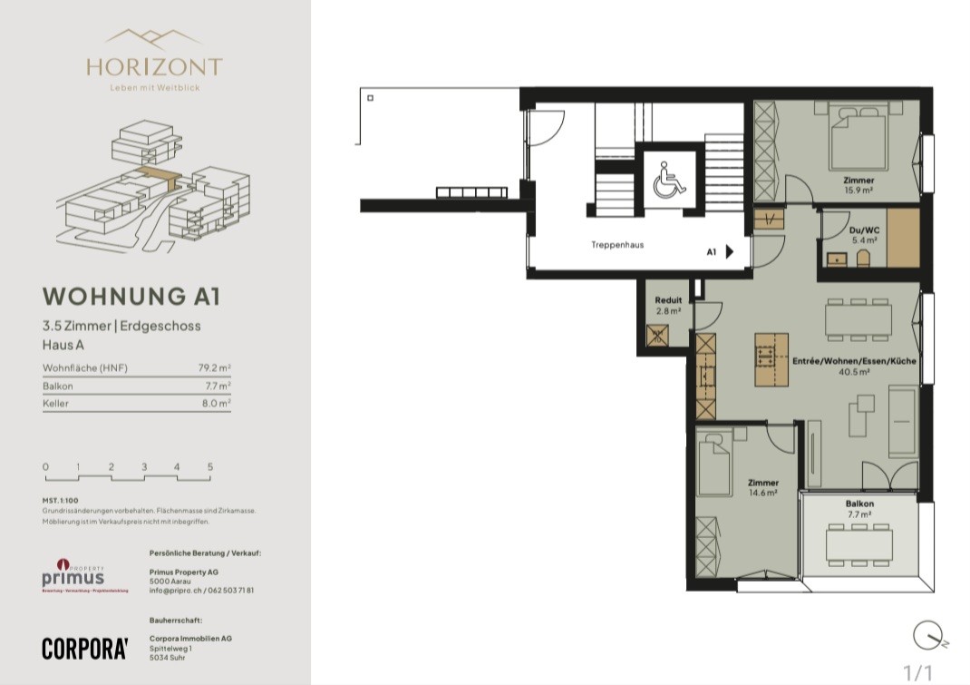 Appartamento di 3 ½ locali
