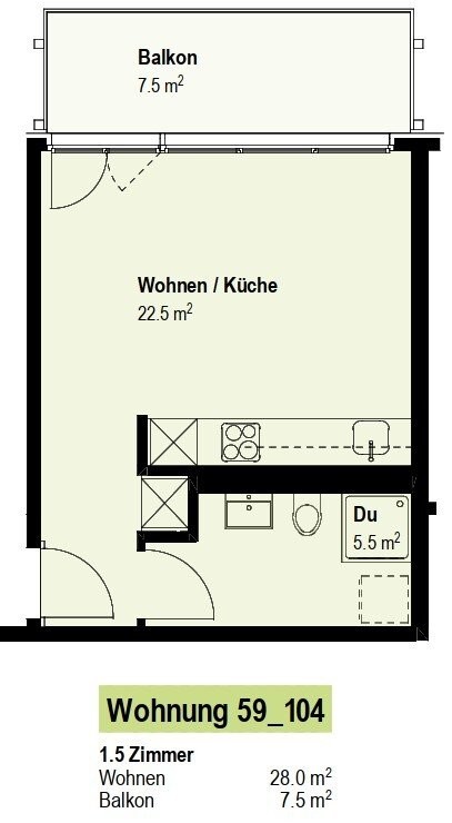 Appartamento di 1 ½ locali, foto 3 di 5