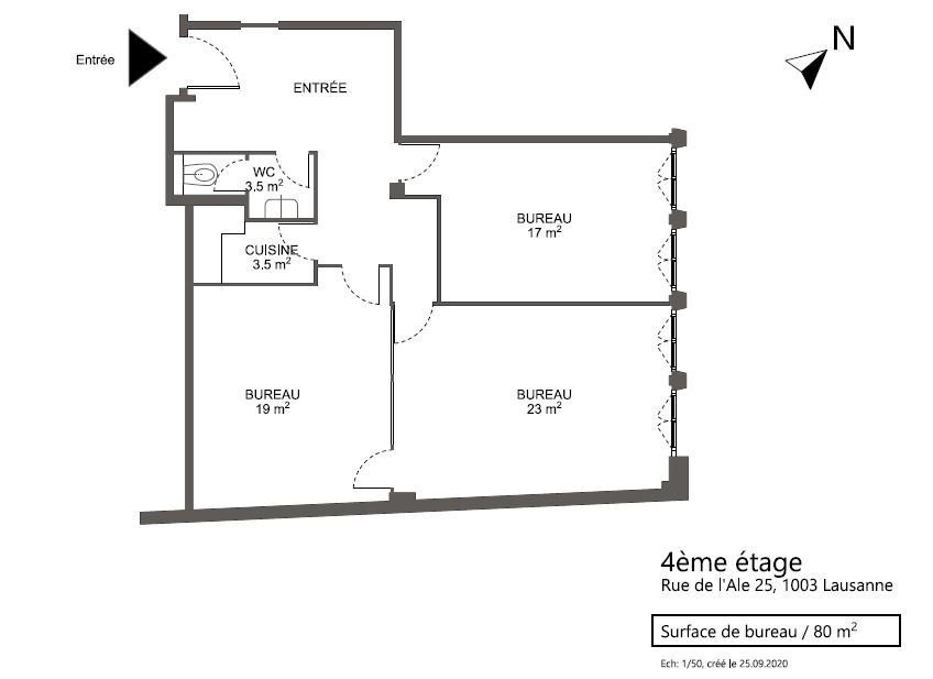 80m² Büro