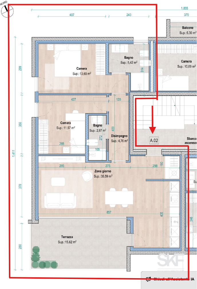 3 ½ rooms apartment