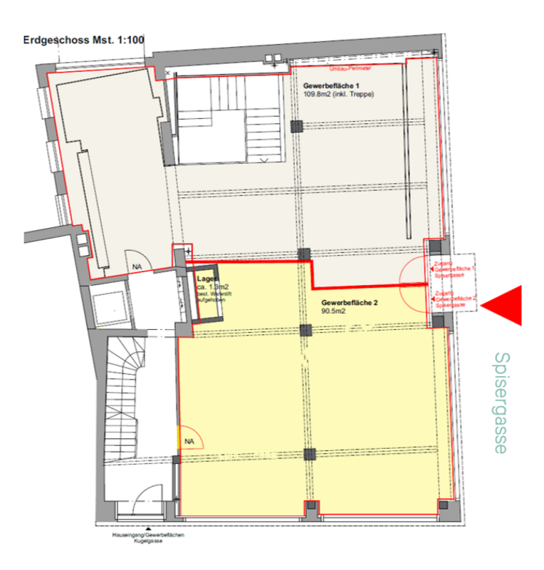 Negozio di 91m²