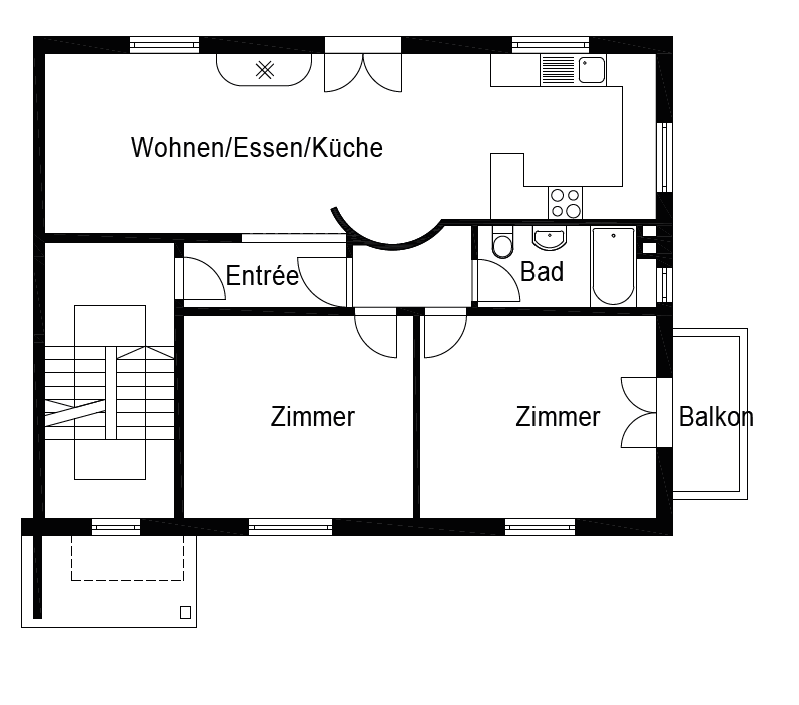 3 ½ rooms apartment