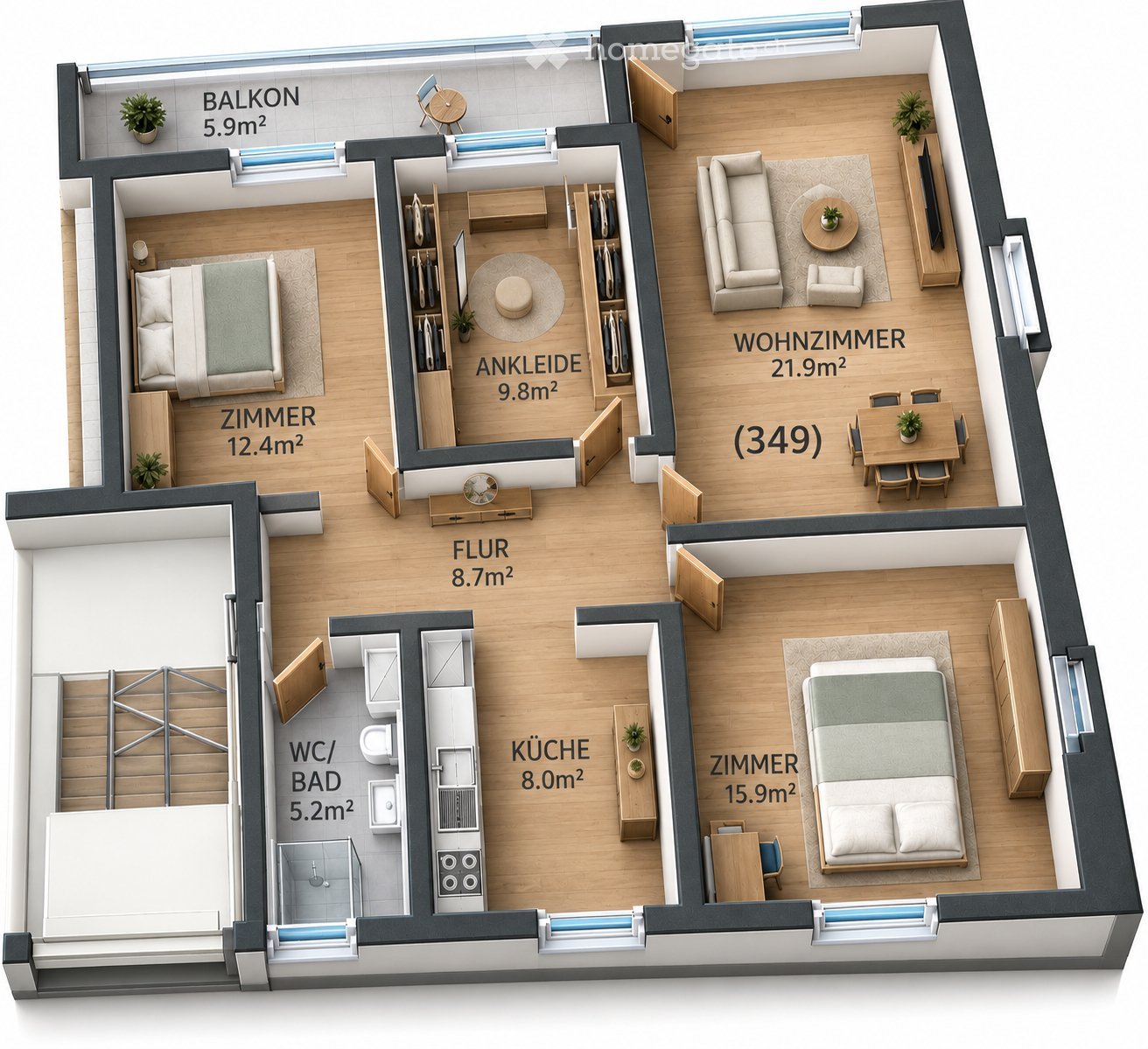 4 ½ rooms apartment