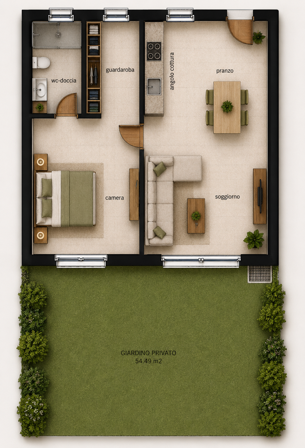 2 ½ rooms apartment