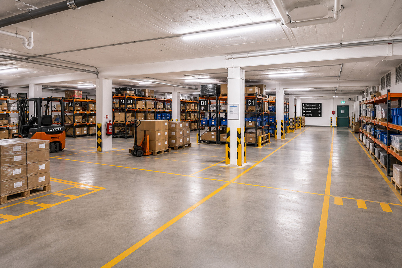 640m² storage room