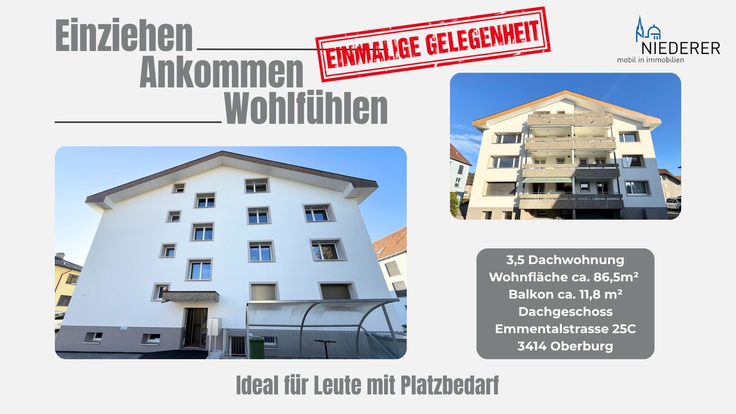 3 ½ rooms roof flat