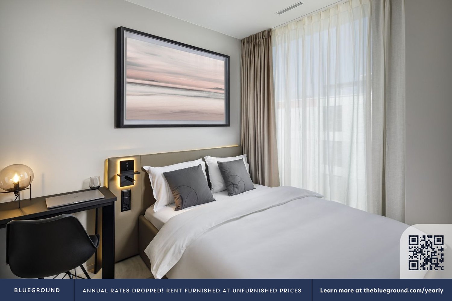 3 rooms furnished flat