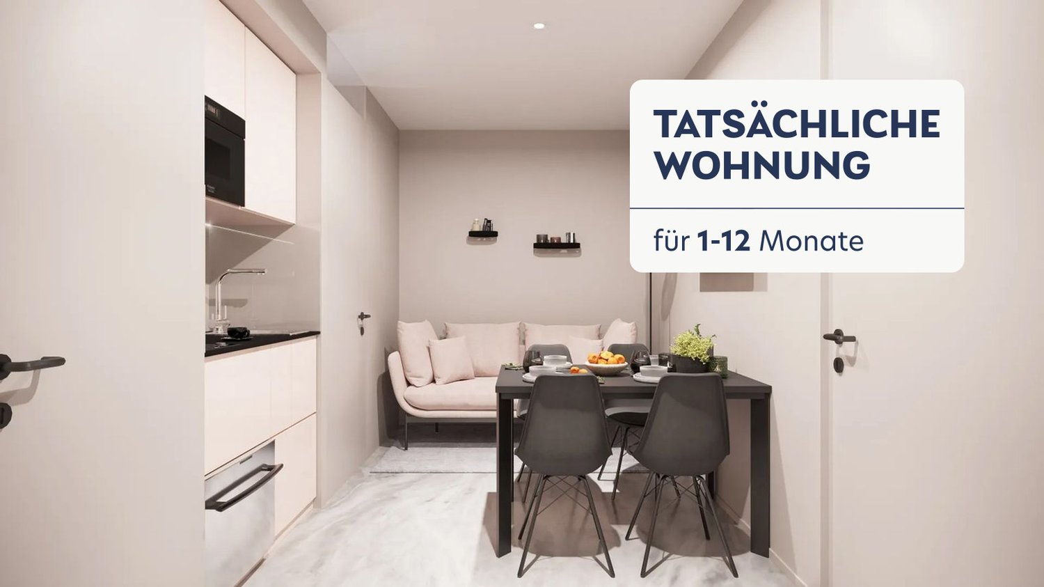 3 rooms furnished flat