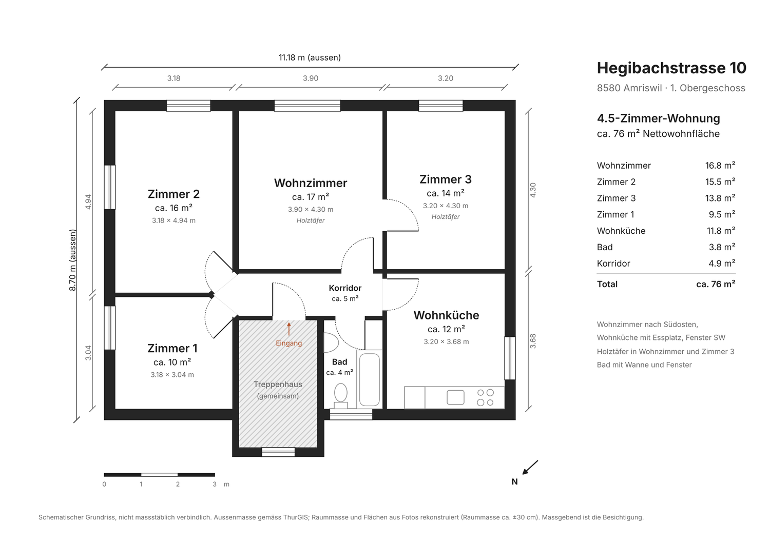 Appartamento di 3 ½ locali, foto 9 di 9